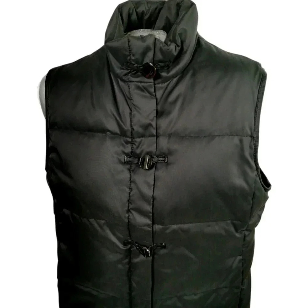 Talbots Down Black Puffer Vest  Sz L Womans Winter‎ - Picture 3 of 6